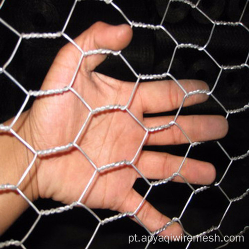 Malha de arame de galinha hexagonal revestida ou galvanizada em PVC ou galvanizada